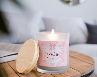 Senior Class of 2026 Frosted Glass Candle, Graduation Gift