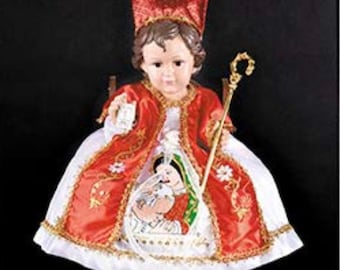 Vestido de niño dios Papa con Virgen