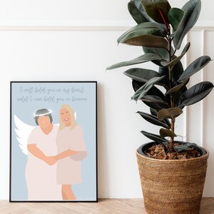 Angel Portrait, Memorial Portrait, Family Loss, Family Portrait, Digital Print