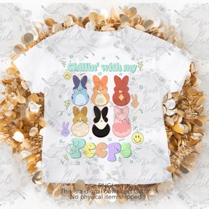 Blue Heeler Inspired Easter PNG, Chillin’ with my peeps, Digital Download, Sublimation Download