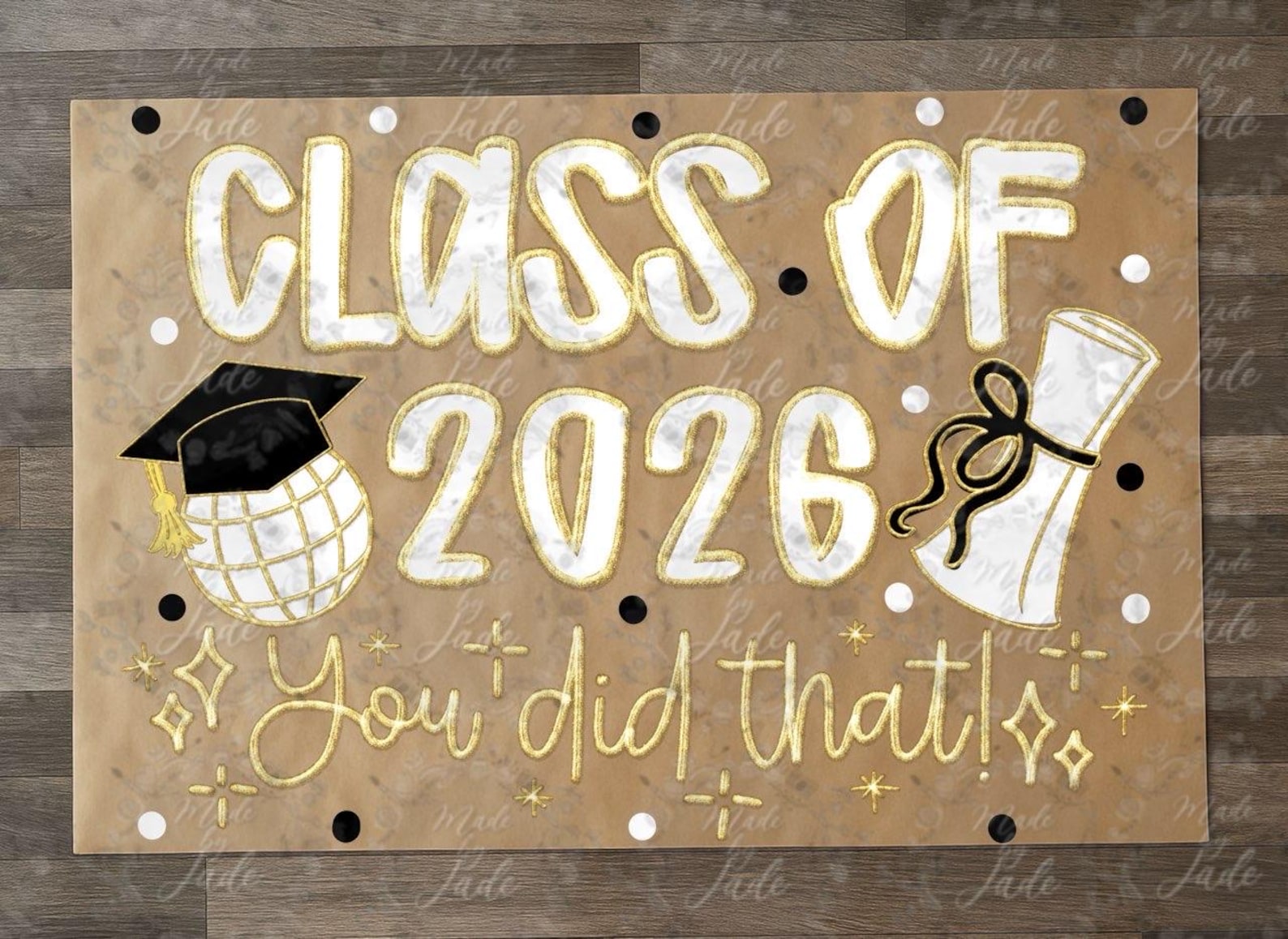 Graduate Sign By Hand Hand‑painted Kraft Paper Graduation Banners | 2026 Graduate Signs ...