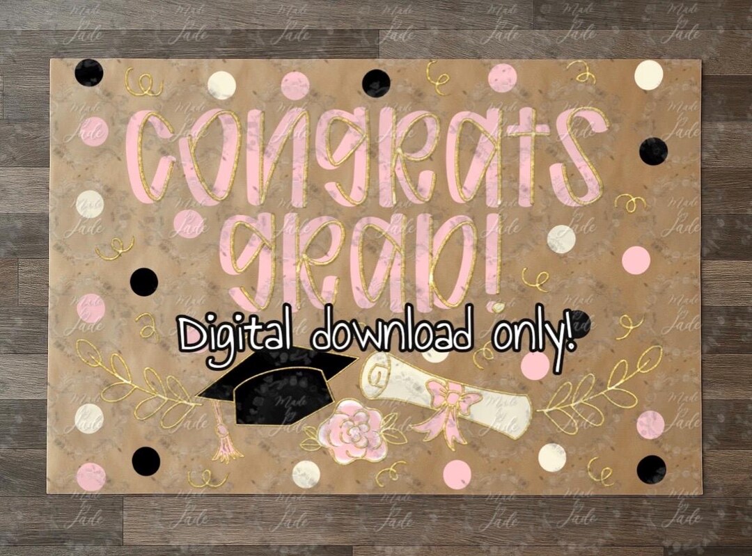 Graduation Banner Template | Printable Congrats Grad Banner | Editable ...
