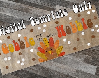 Thanksgiving Turkey Banner Template | Kraft Paper Decor (Digital Download)