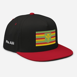 Bestickte Kanaka Maoli Flat Bill Cap von Na Alii
