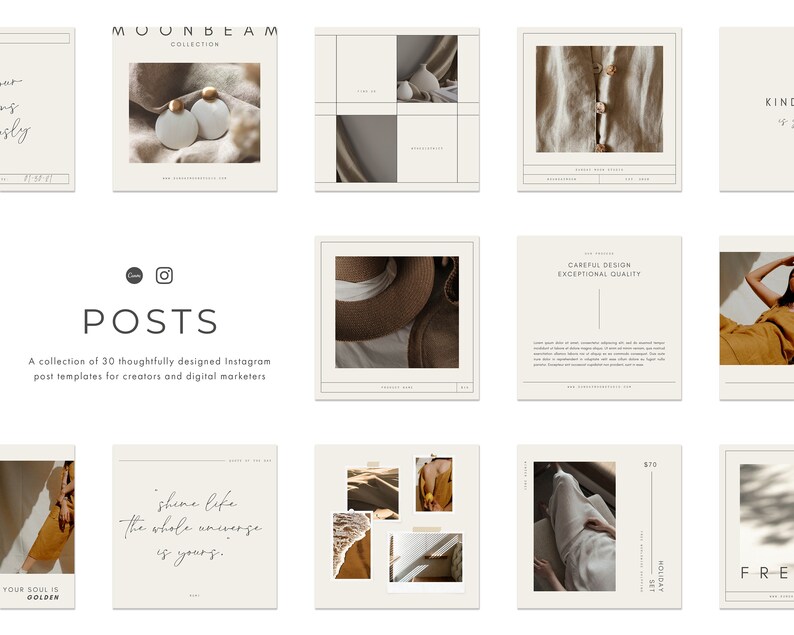 Instagram Post Templates For Canva IG Templates IG Posts Etsy
