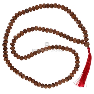 Grade A | Ganesh Java Rudraksha Mala 12mm Medium Size 108+1 Beads | Indonesia Original Natural Seed Necklace Hindu Rosary Prayer Bead