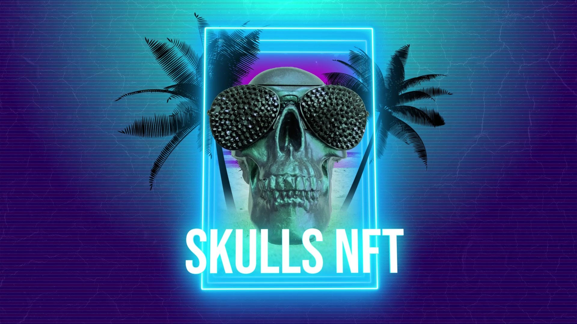 NFT Template, Skull Trading Card Blue, Crypto Art, Metaverse Animated 3D, l  Digital Download Collectible, Commercial, Adobe After Effects