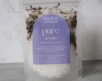 Bath Salt Milk. Lavender. Self Care Gift. Christmas. Stocking Fillers. Plastic Free. Vegan Friendly. Relaxation. Spa Gift.