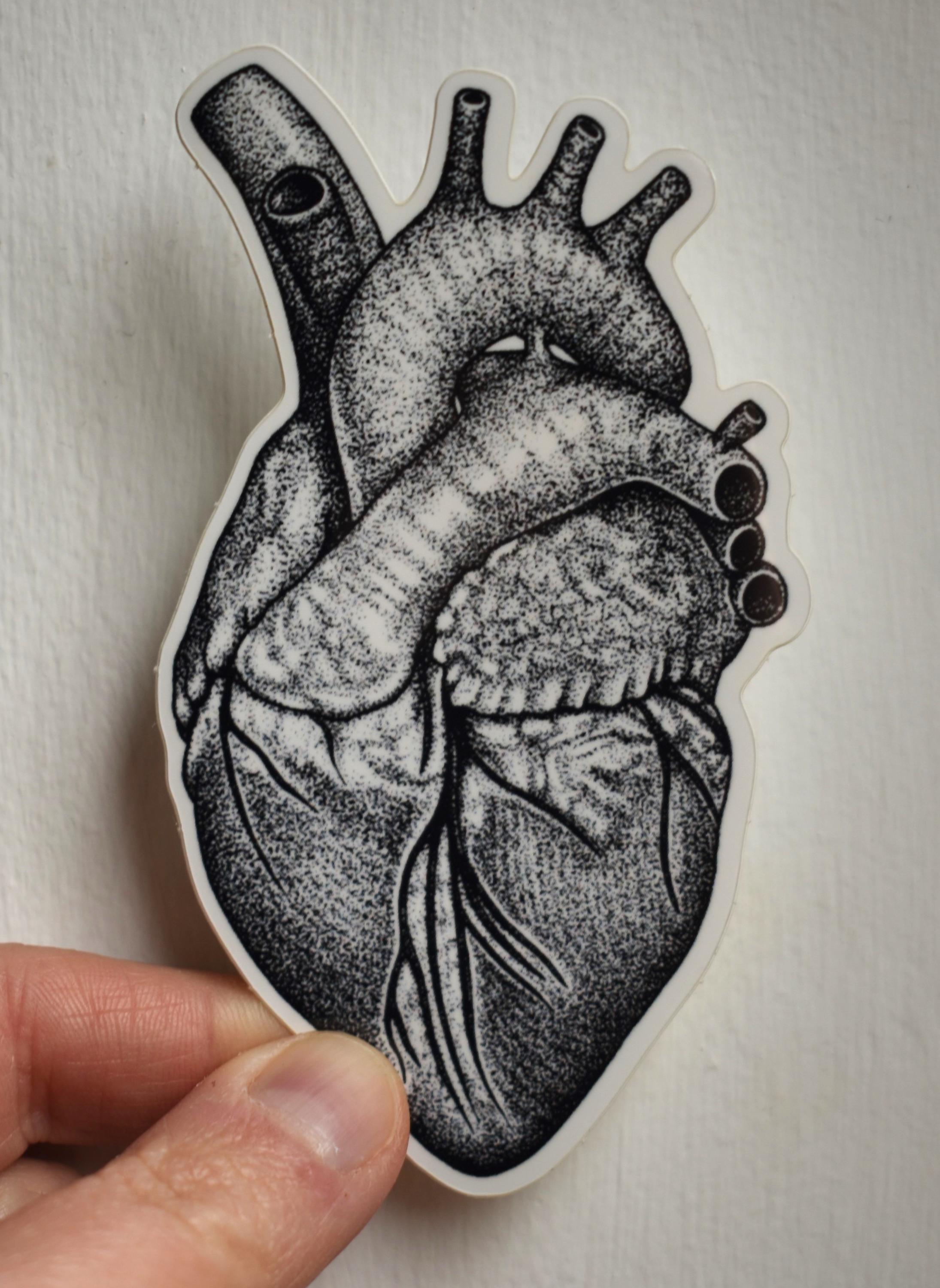 Heart Vinyl Sticker - Etsy