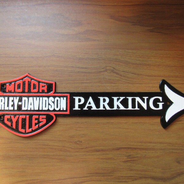 cast iron harley davidson sign