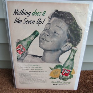 1955 7-Up Paper Advertisement