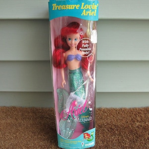 1992 Tyco Treasure Lovin' Ariel Doll, Sealed in Box, Rare, Stock No. 1801-2