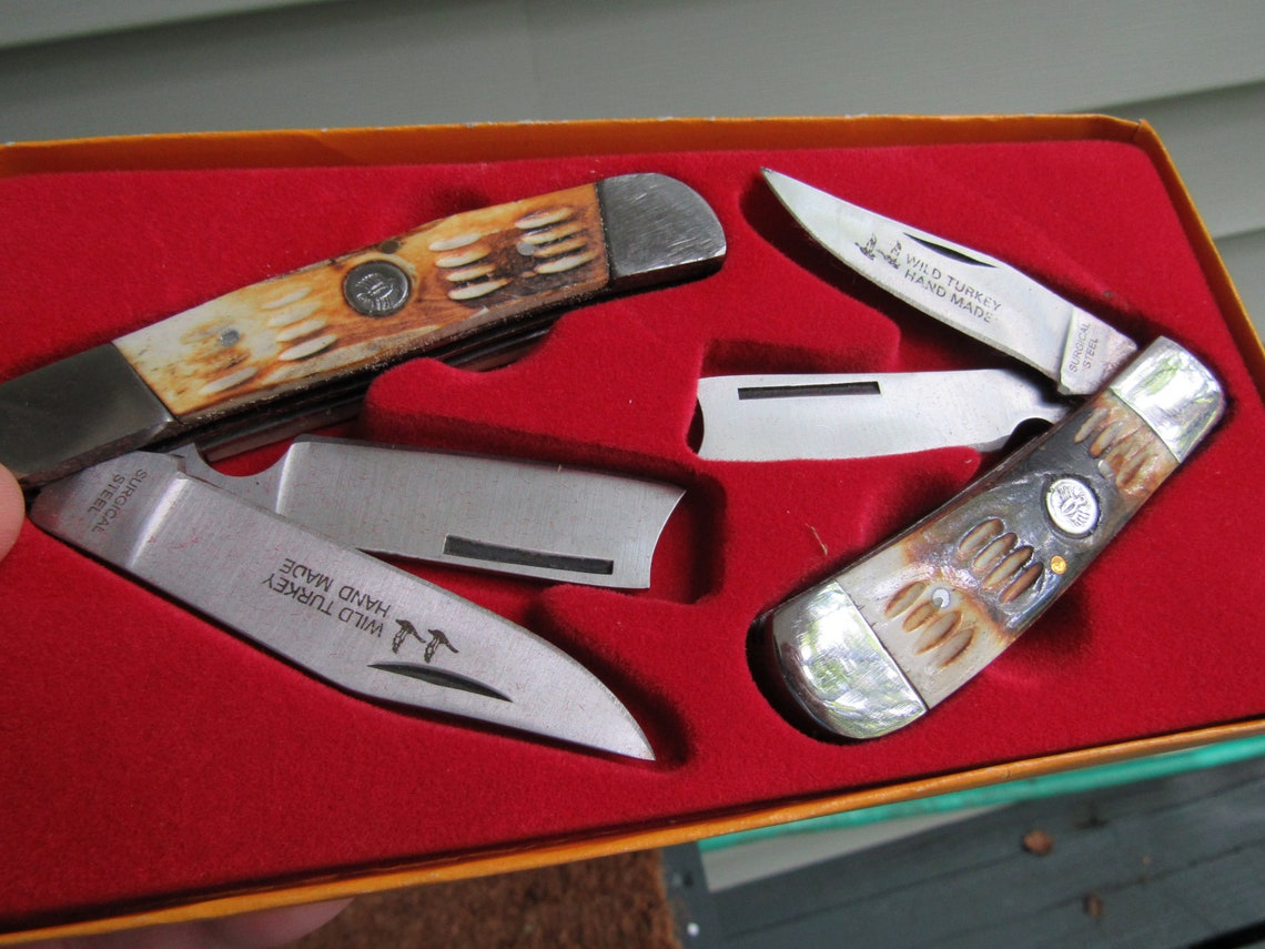 Wild Turkey Handmade Collection 2 Knife Set | Etsy