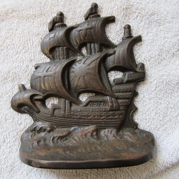 1928 Cast Iron Spanish Galleon Bookend/Doorstop