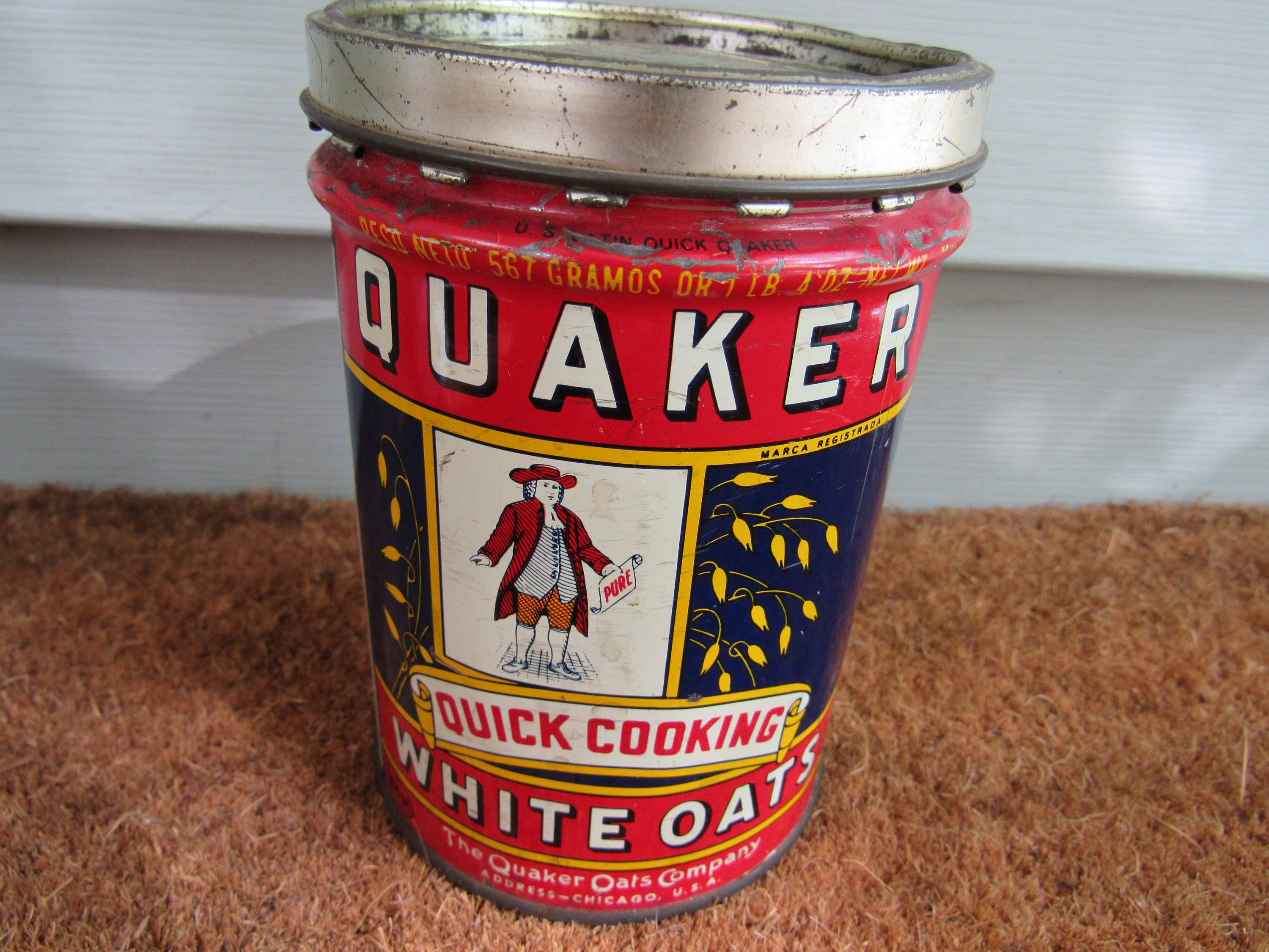 Quick MOTHER'S OATS Cardboard Advertising Container, Quaker Oat's Co. w/  recipes