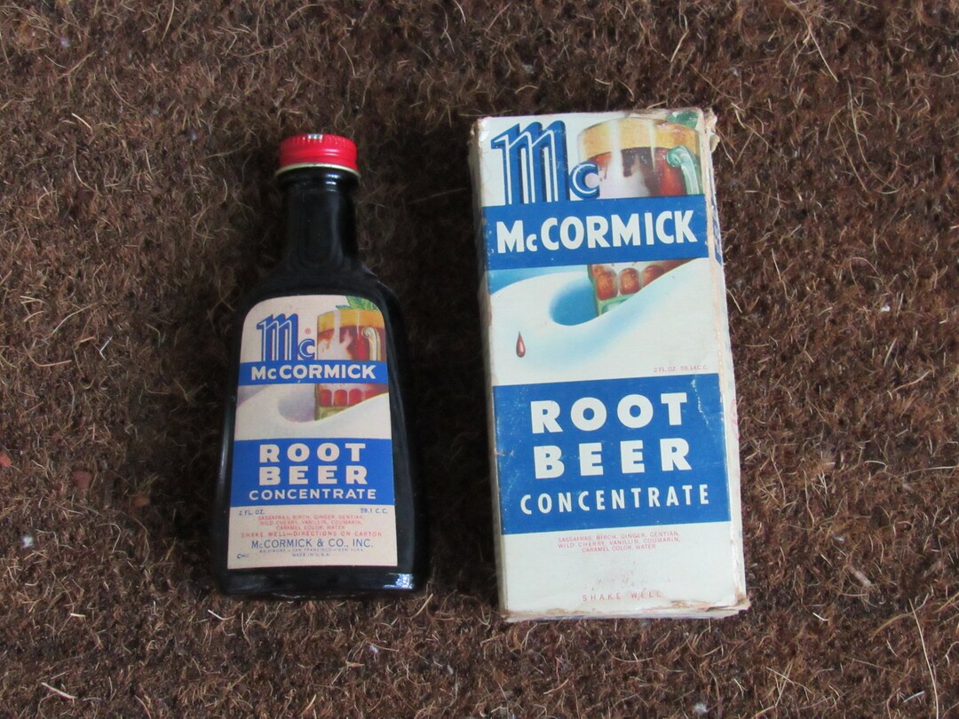 VINTAGE Mccormick ROOT BEER Concentrate 2 Ounce Bottle Etsy