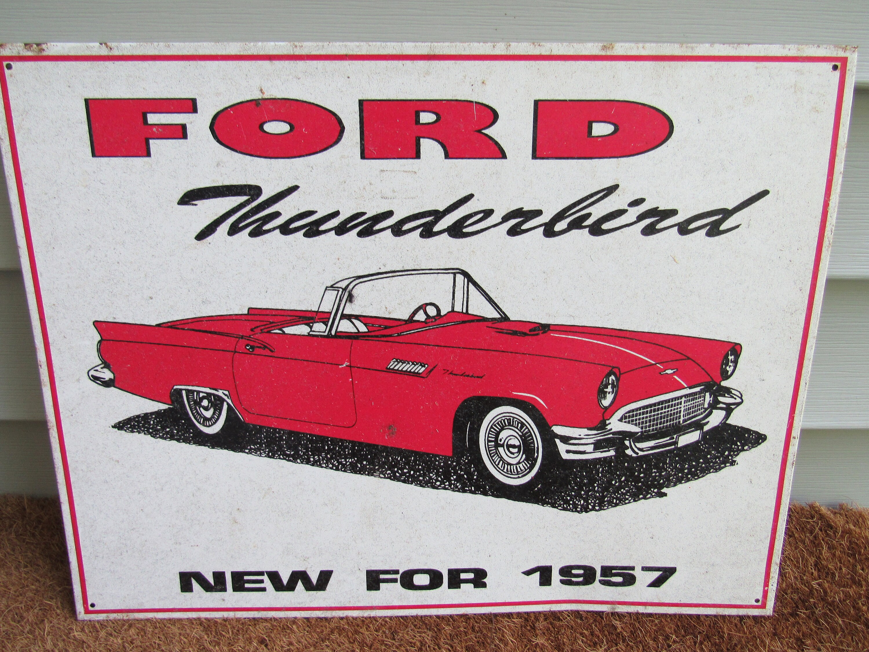 Ford Thunderbird By Pier metal sign 410mm x 320mm sf 