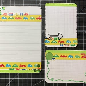 Journaling Cards - Green Car