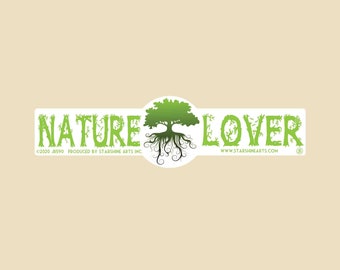 Naklejka na zderzak Nature Lover Die Cut Small LUB Large – naklejka na samochód, naklejka na laptopa, naklejka winylowa, kalkomania