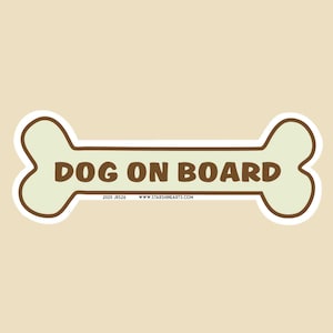 Dog On Board Die Cut Small OR Large Bumper Sticker- car sticker, laptop sticker, vinyl sticker, pets, animals, dog lover, puppy, puppies