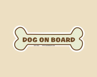 Dog On Board Die Cut Small OR Large Bumper Sticker- car sticker, laptop sticker, vinyl sticker, pets, animals, dog lover, puppy, puppies