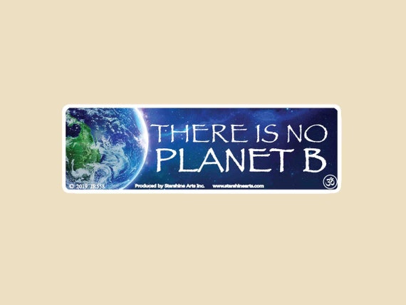 There Is No Planet B Small Bumper Sticker- environmentalist, environment, climate change, sustainability, recycling, recycle, global warming