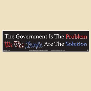 Adesivo paraurti "Il governo è il problema"