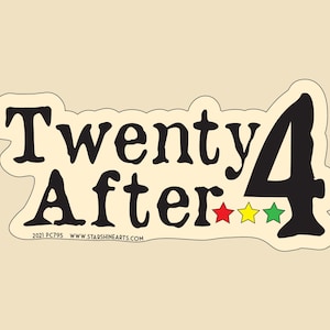 Twenty After 4 Die Cut Large OR Small Bumper Sticker- car sticker, laptop sticker, notenbook sticker, vinyl sticker, decal