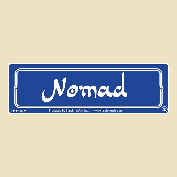 Nomad Large OR Small Bumper Sticker- car sticker, laptop sticker, vinyl sticker, decal