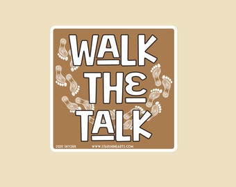 Adesivo Walk The Talk da 3 pollici: adesivo per auto, adesivo per laptop, adesivo in vinile, decalcomania