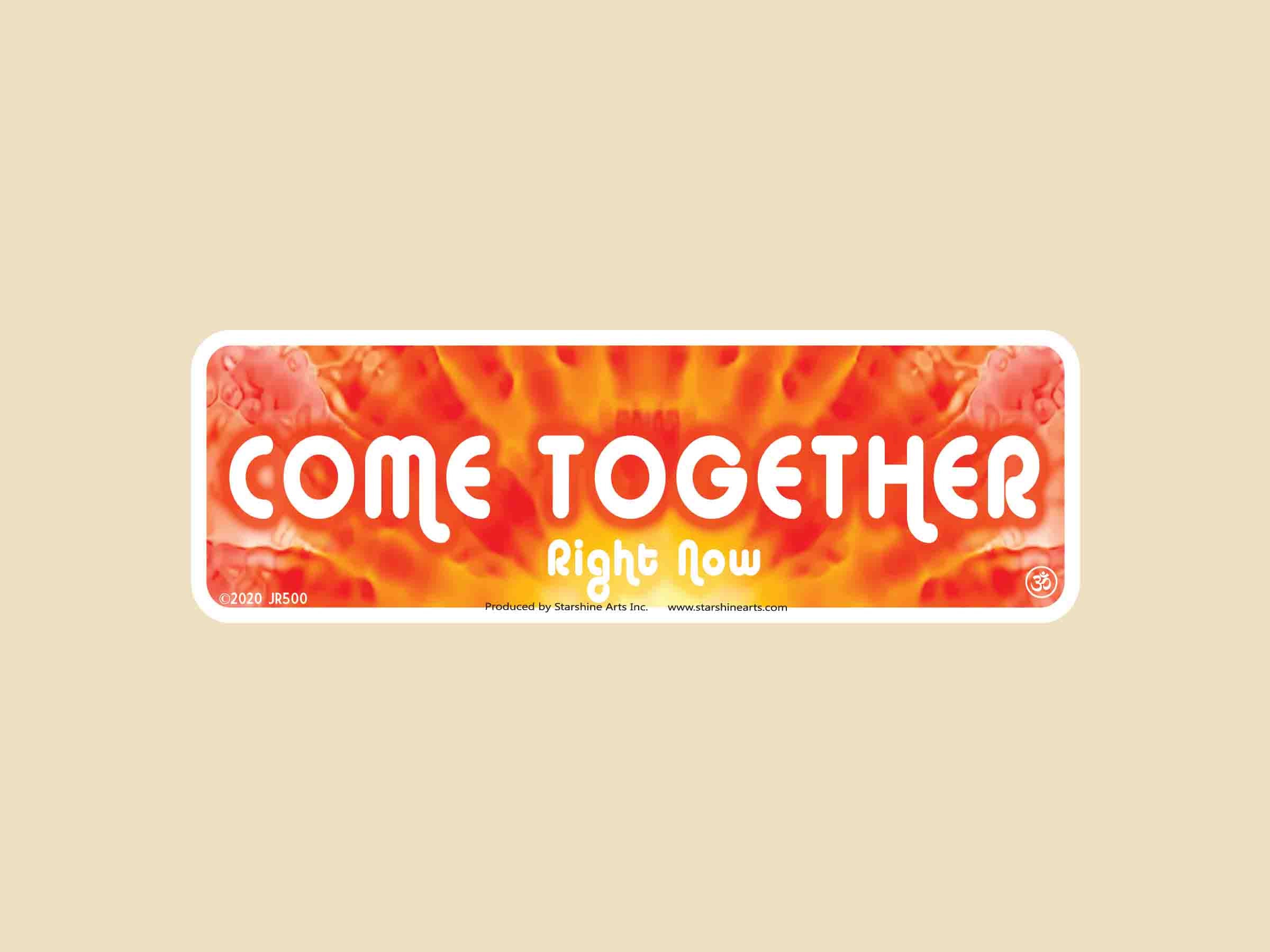 Come Together Small OR Large Bumper Sticker- car sticker, laptop sticker, vinyl sticker, decal