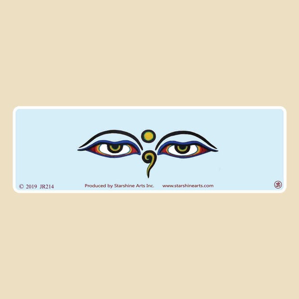 Buddha Eyes Small OR Large Bumper Sticker- buddha, seva, car sticker, car decal, decal, sticker, laptop sticker