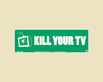 PATRIOTIC BUMPER STICKER~Shoot Your TV~NEW 