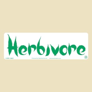 Herbivore Large OR Small Bumper Sticker- car sticker, laptop sticker, vinyl sticker, decal