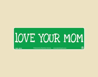 Adesivo per paraurti grande o piccolo "Ama la tua mamma": adesivo per auto, adesivo per laptop, adesivo in vinile, decalcomania