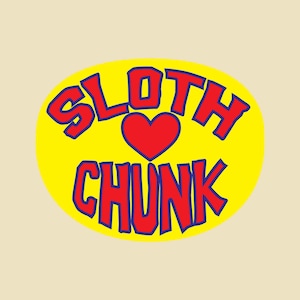 Sloth Loves Chunk Sticker- car sticker, laptop sticker, vinyl sticker decal