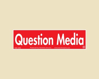 Queston Media Large OR Small Bumper Sticker- car sticker, laptop sticker, vinyl sticker, decal