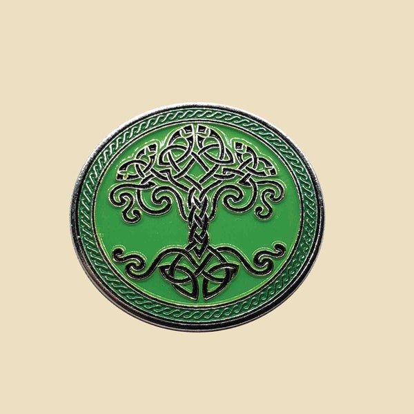 Celtic Tree of Life Enamel Pin- tree of life, celtic, hat pin, lapel pin, celtic knotwork, celtic knots, celtic rope