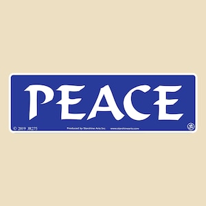 Peace Large OR Small Bumper Sticker- car sticker, laptop sticker, vinyl sticker, decal