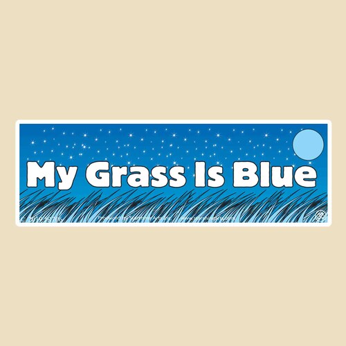 My Grass is Blue Small & Large Bumper Sticker Bluegrass - Etsy