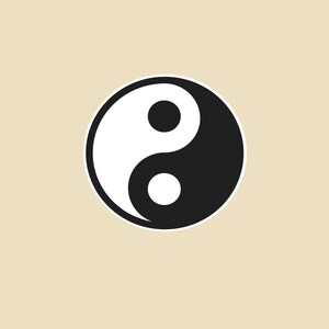 Yin Yang 3&quot; 3&quot; Round Sticker- car sticker, laptop sticker, vinyl sticker, decal