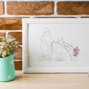 Christiania Fahrrad Illustration - Kopenhagen Kunst Digital Download - Scandi Home - Print At Home
