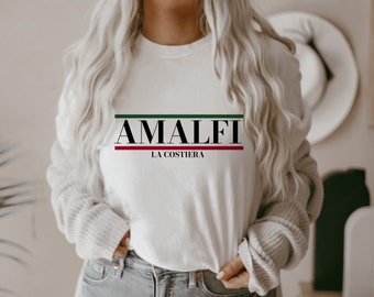Amalfi, camiseta amalfitana, Amalfi Coast Tee, verano, costa italiana, camiseta de verano, camiseta de vacaciones italiana, la costiera amalfitana, camiseta de playa