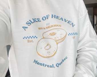 Montreal Sweatshirt / Bagel Shirt | Montreal Quebec Sweatshirt / Montreal Canada Sweatshirt / Street Food Sweatshirt / Foodie Sweatshirt |