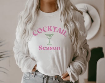 Cocktail-Saison T-shirt - Martini Cocktail T-shirt - schmutzige Martini Shirt - Sommer T-shirt - Hemden für Frauen - Urlaub t- - Martini-t-Shirt -