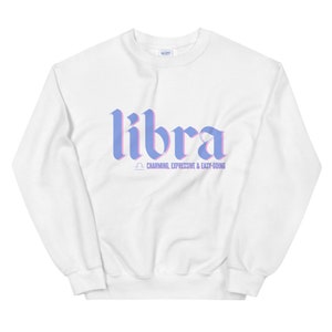 Libra sweatshirt, libra shirt, zodiac crewneck, gift for libra, libra birthday, Zodiac shirt, Unisex crewneck, Astrology sweatshirt