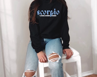 Scorpio sweatshirt, Scorpio Zodiac, Scorpio Gift, Zodiac crewneck , Zodiac Scorpio, Gift for Scorpio, Scorpio Birthday, Scorpio Sign Shirt