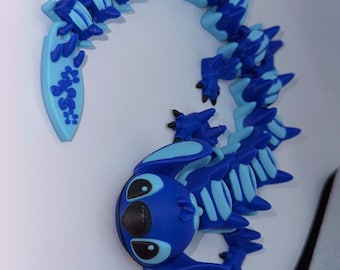Juguete flexible de Stitch / Figura coleccionable de alienígena articulado