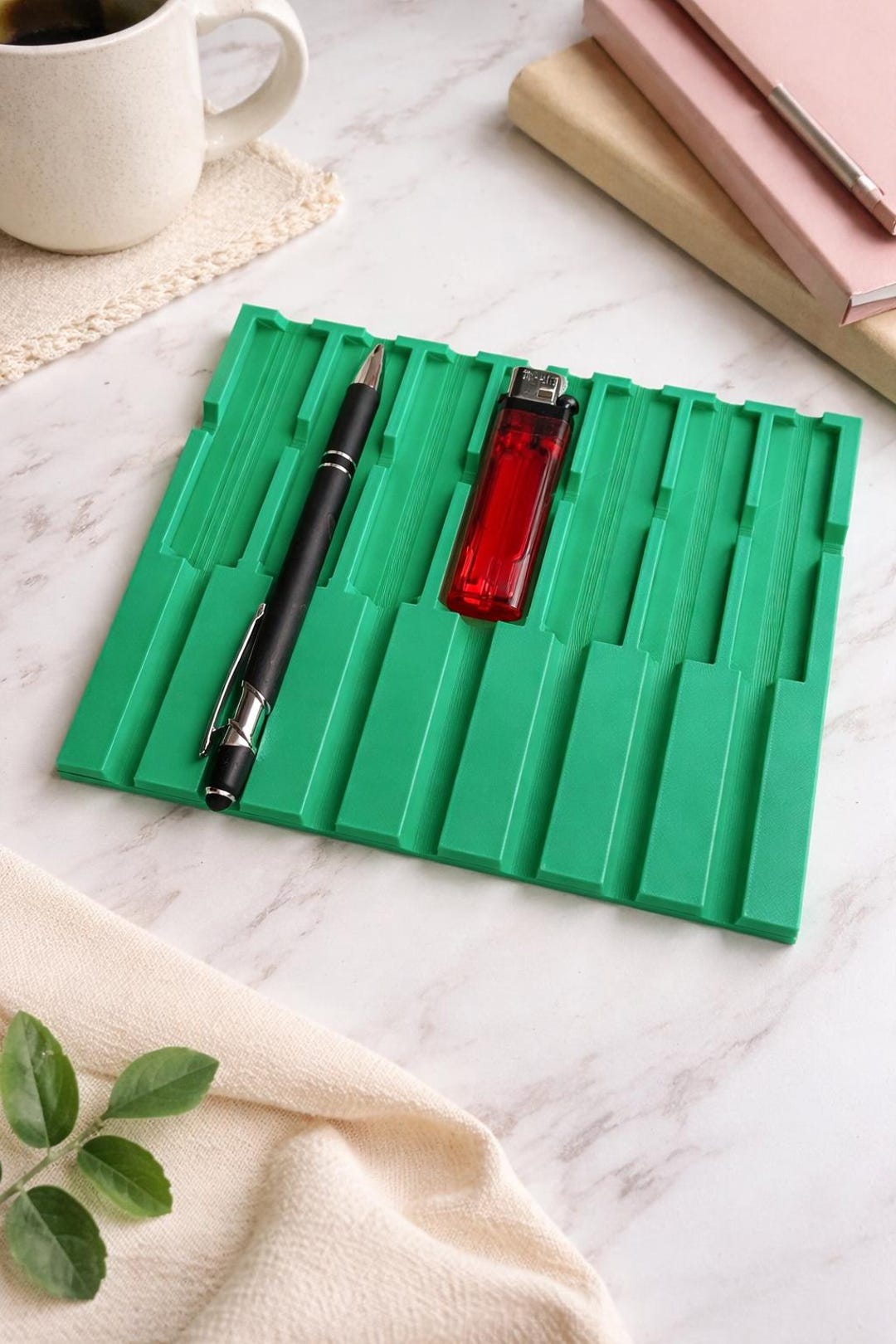BENECREAT Laser Engraving Jig For Pens And Pencils – 11.8x11.8 Inch Wood Positioning Tool With 25 Slots, Perfect For Custom Engraving And Personalization