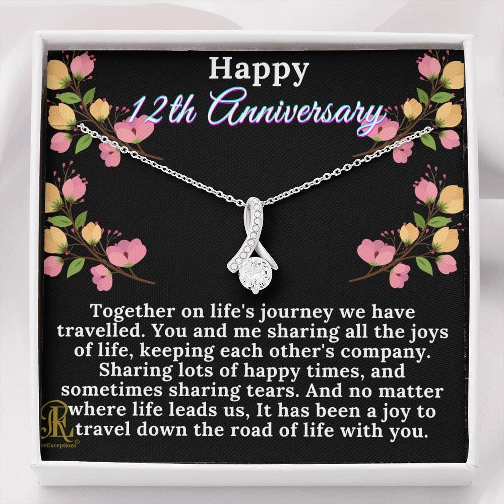 12th Anniversary Gift Necklace for Wife or Girlfriend Etsy